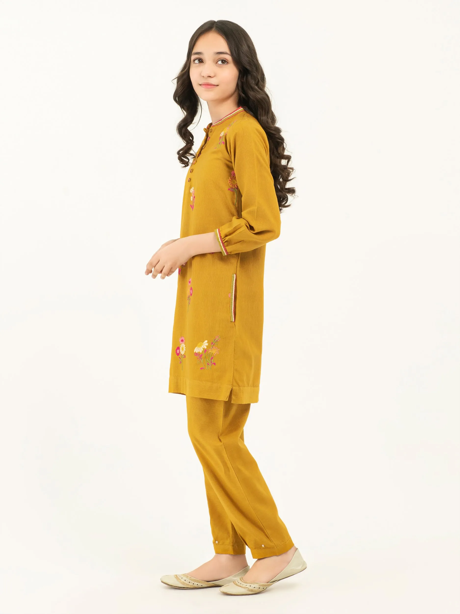 2 Piece Khaddar Suit-Embroidered (Pret)