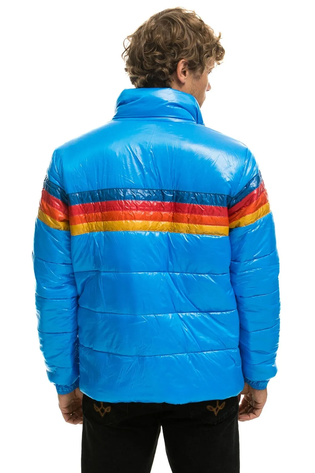 4 STRIPE LUXE TRAVELER JACKET - GLOSSY BLUE