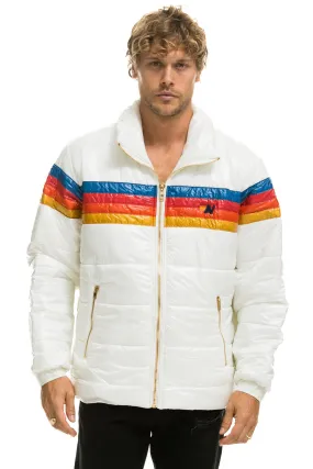 4 STRIPE LUXE TRAVELER JACKET - GLOSSY WHITE