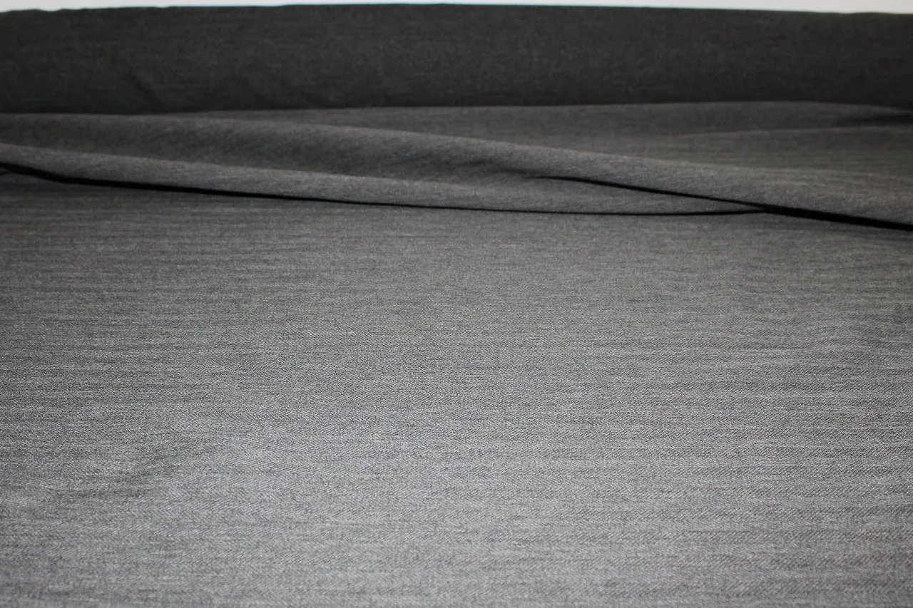 Avenue Mont@igne Herringbone Stretch Cotton - Grays