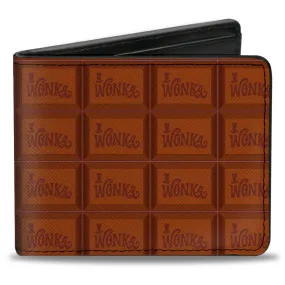 Bi-Fold Wallet - Willy Wonka and the Chocolate Factory WONKA Bar Blocks Browns by Buckle-Down