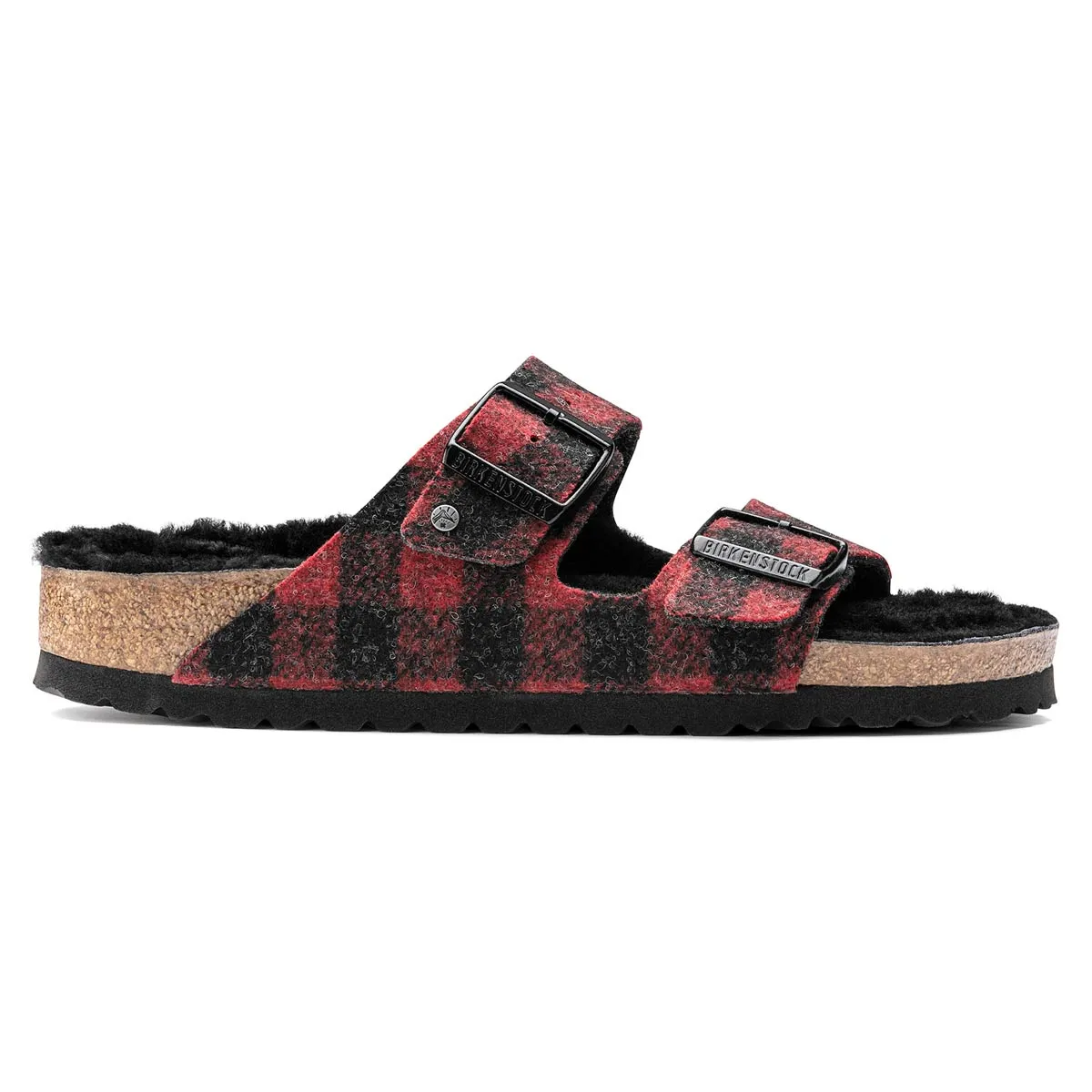 Birkenstock Arizona Shearling Wool Felt Sandals