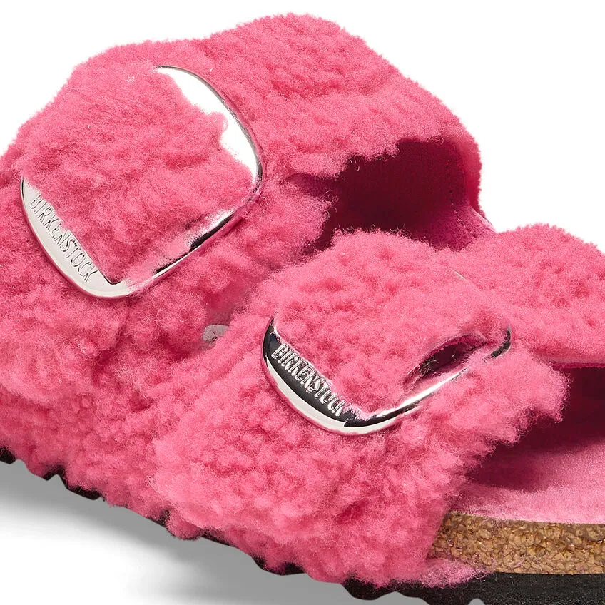 BIRKENSTOCK Women's Arizona Teddy Big Buckle Shearling (Fuchsia Tulip - Narrow Fit)