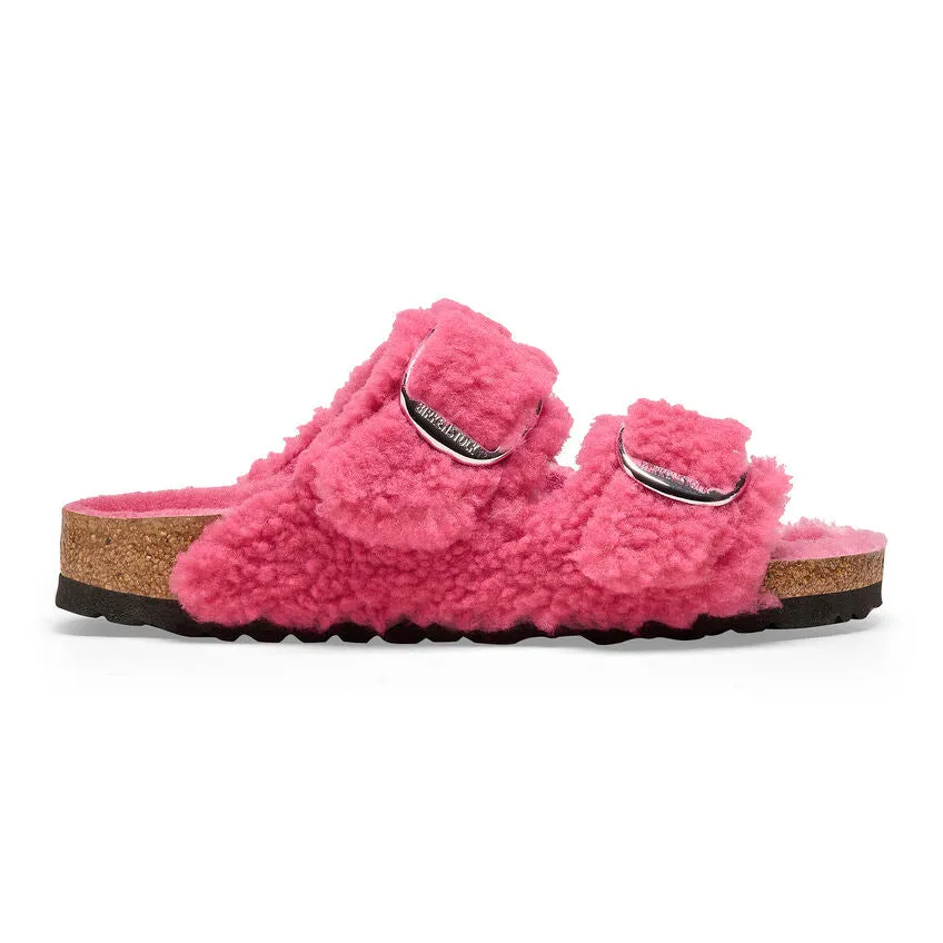 BIRKENSTOCK Women's Arizona Teddy Big Buckle Shearling (Fuchsia Tulip - Narrow Fit)