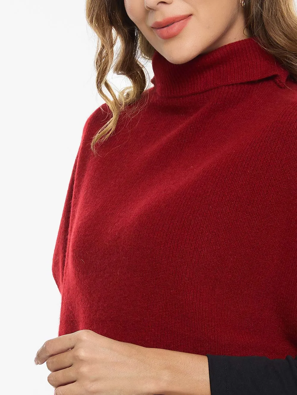 Burgundy Oversized Cashmere Vest