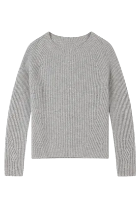 Cashmere Ribbed Sweatshirt | Grey