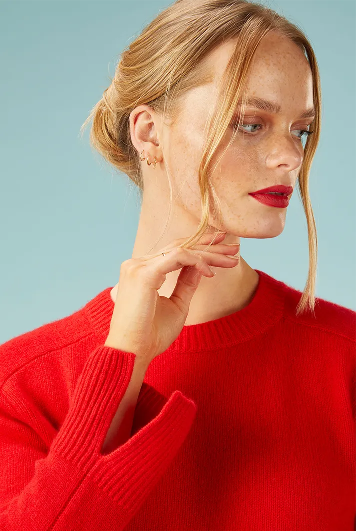 Cashmere Sweatshirt Rouge