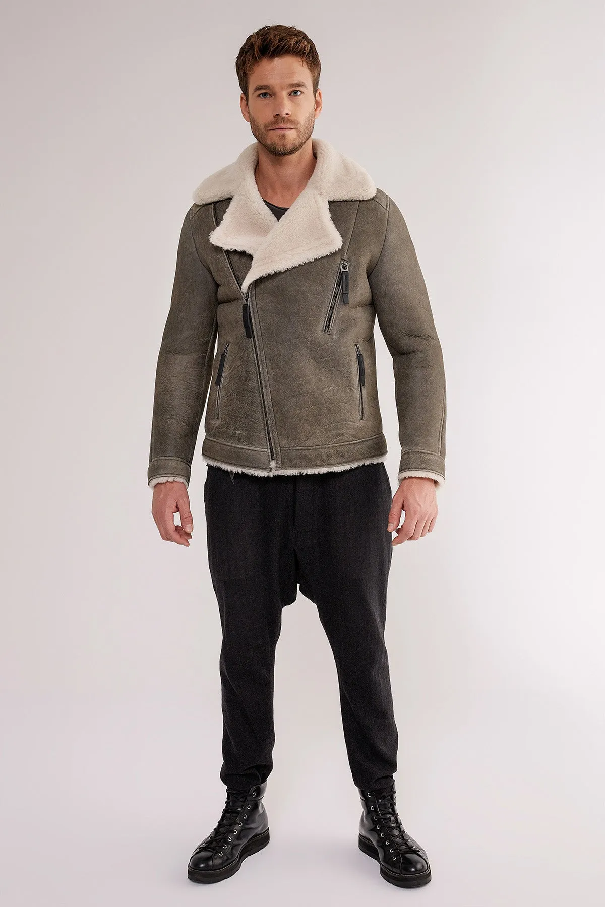 David - Green Shearling Jacket