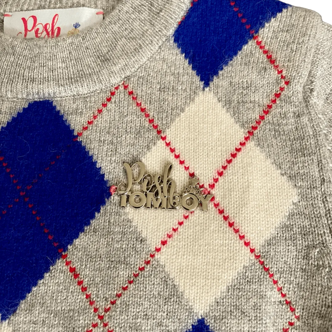 Dean's List Cashmere Argyle Sweater