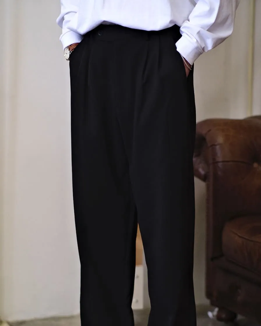 Drawstring Pleated Trousers