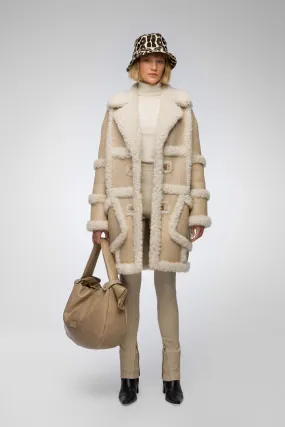 Ecru Shearling Coat