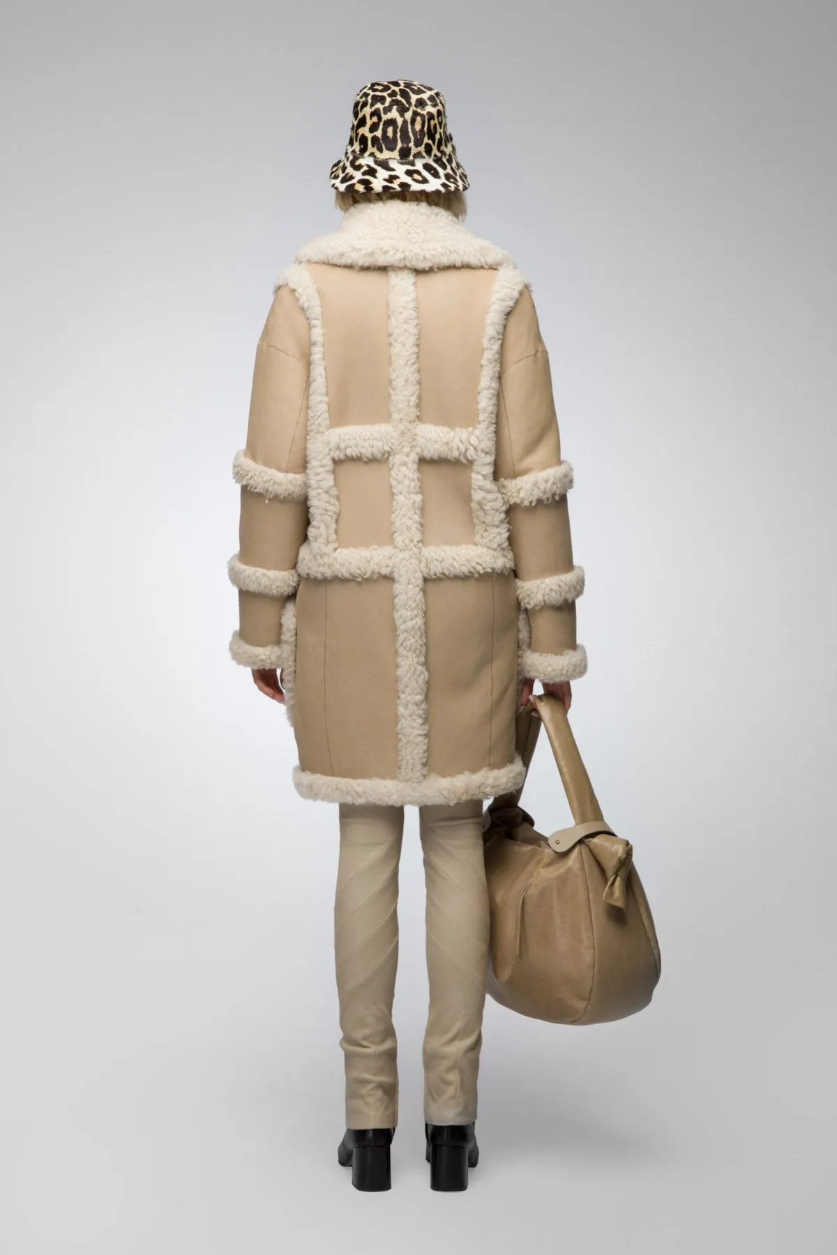 Ecru Shearling Coat