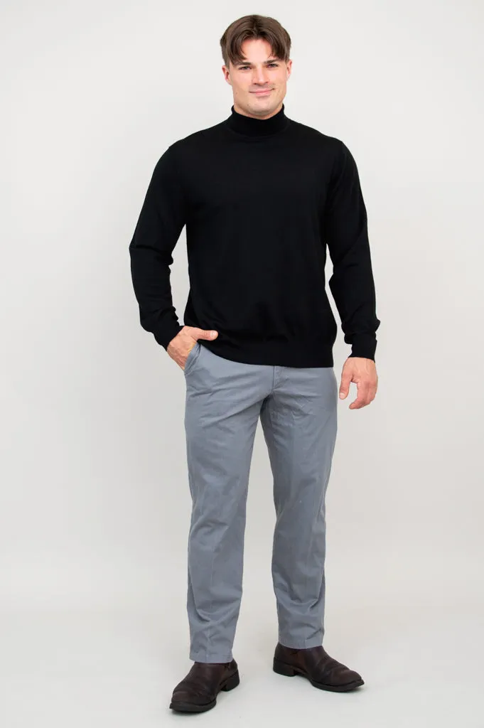 Eric Sweater, Black, 100% Merino Wool