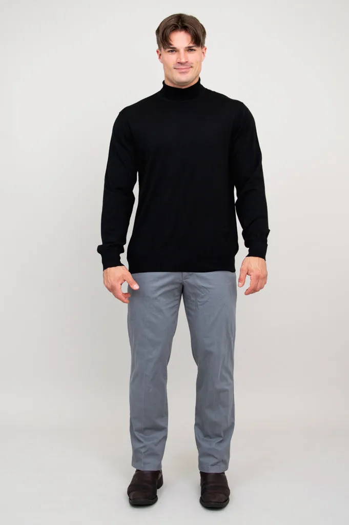 Eric Sweater, Black, 100% Merino Wool