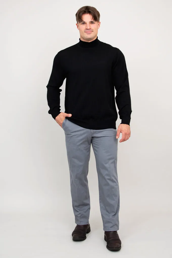 Eric Sweater, Black, 100% Merino Wool