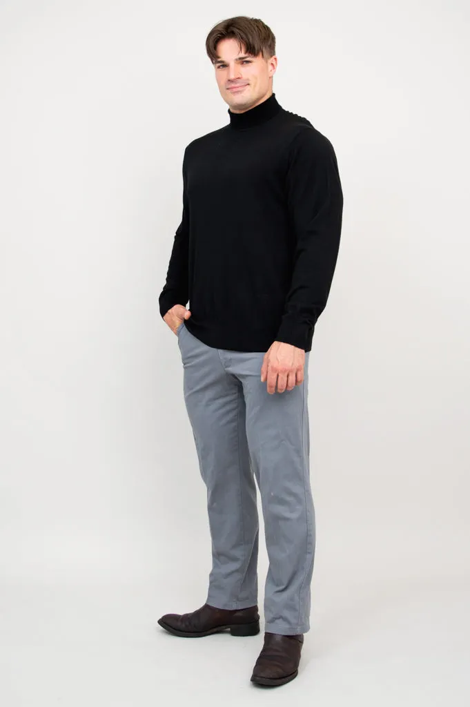 Eric Sweater, Black, 100% Merino Wool