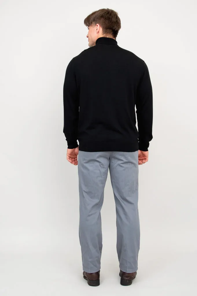 Eric Sweater, Black, 100% Merino Wool