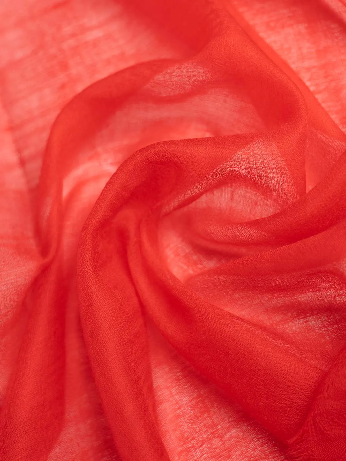 Featherlight Red Cashmere Scarf