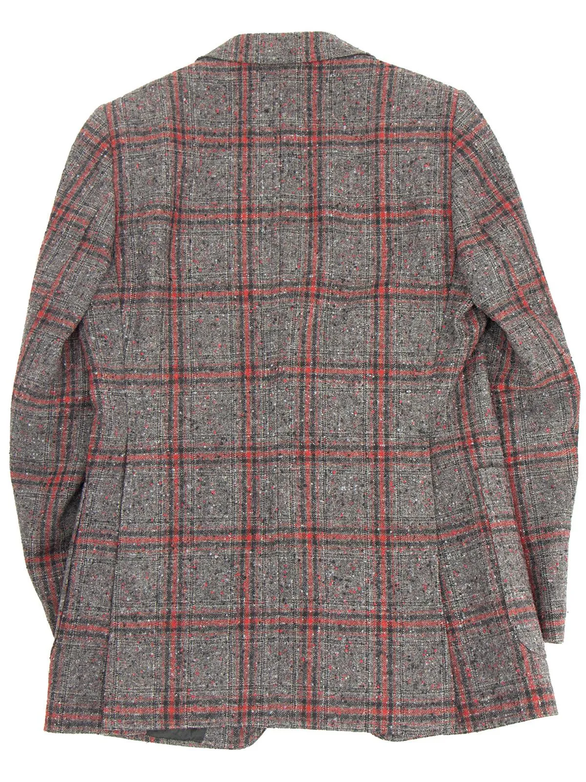 Grey & Red Check True Vintage Wool Jacket