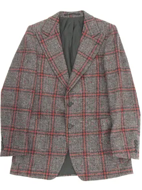 Grey & Red Check True Vintage Wool Jacket