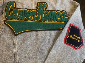 Kelly Green & Gold “Carver Homes” Denim Jacket