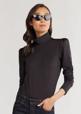 Kiawah Turtleneck in Luxe Stretch (Black)