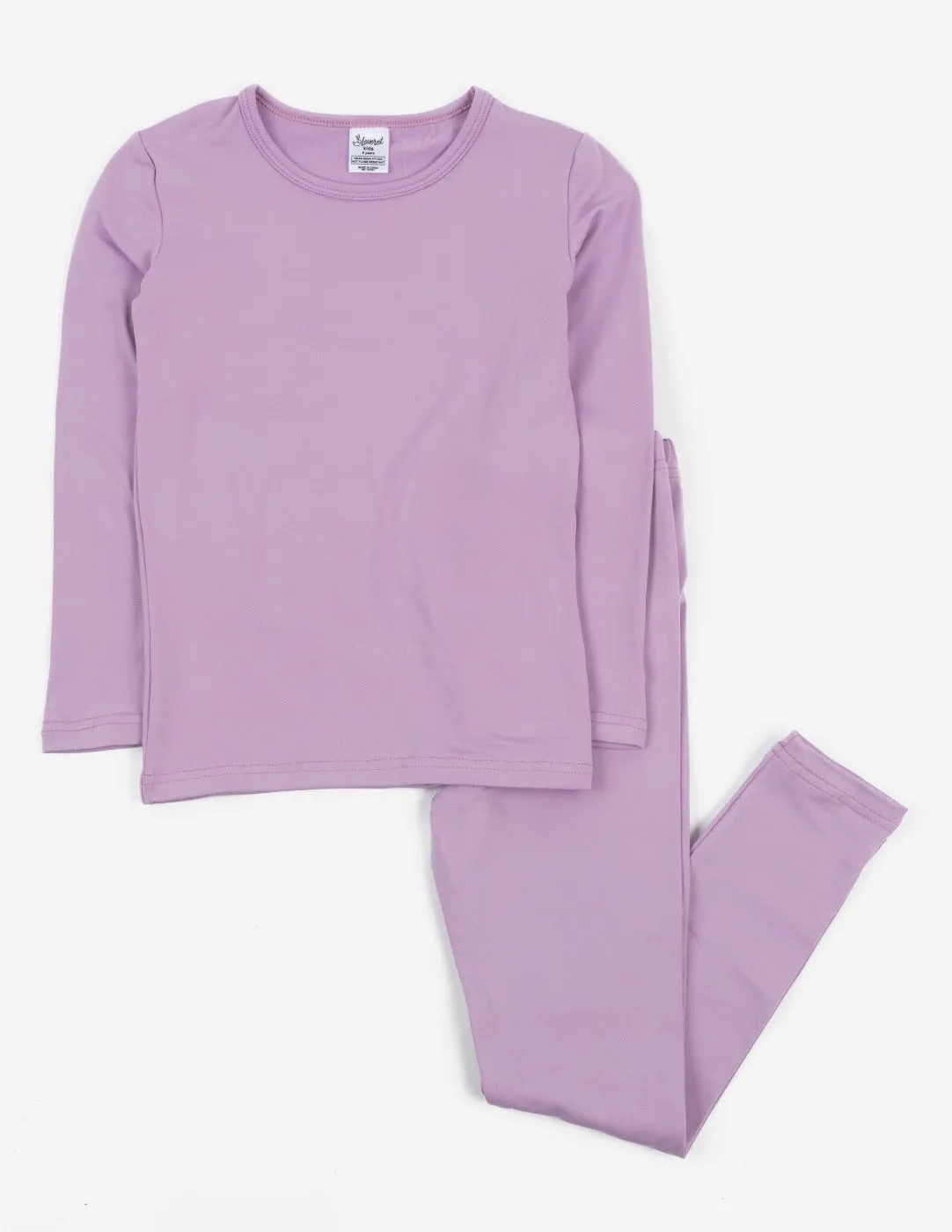 Kid's Classic Solid Color Thermal Pajamas