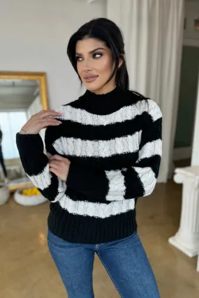 LIBBY STRIPED TURTLENECK