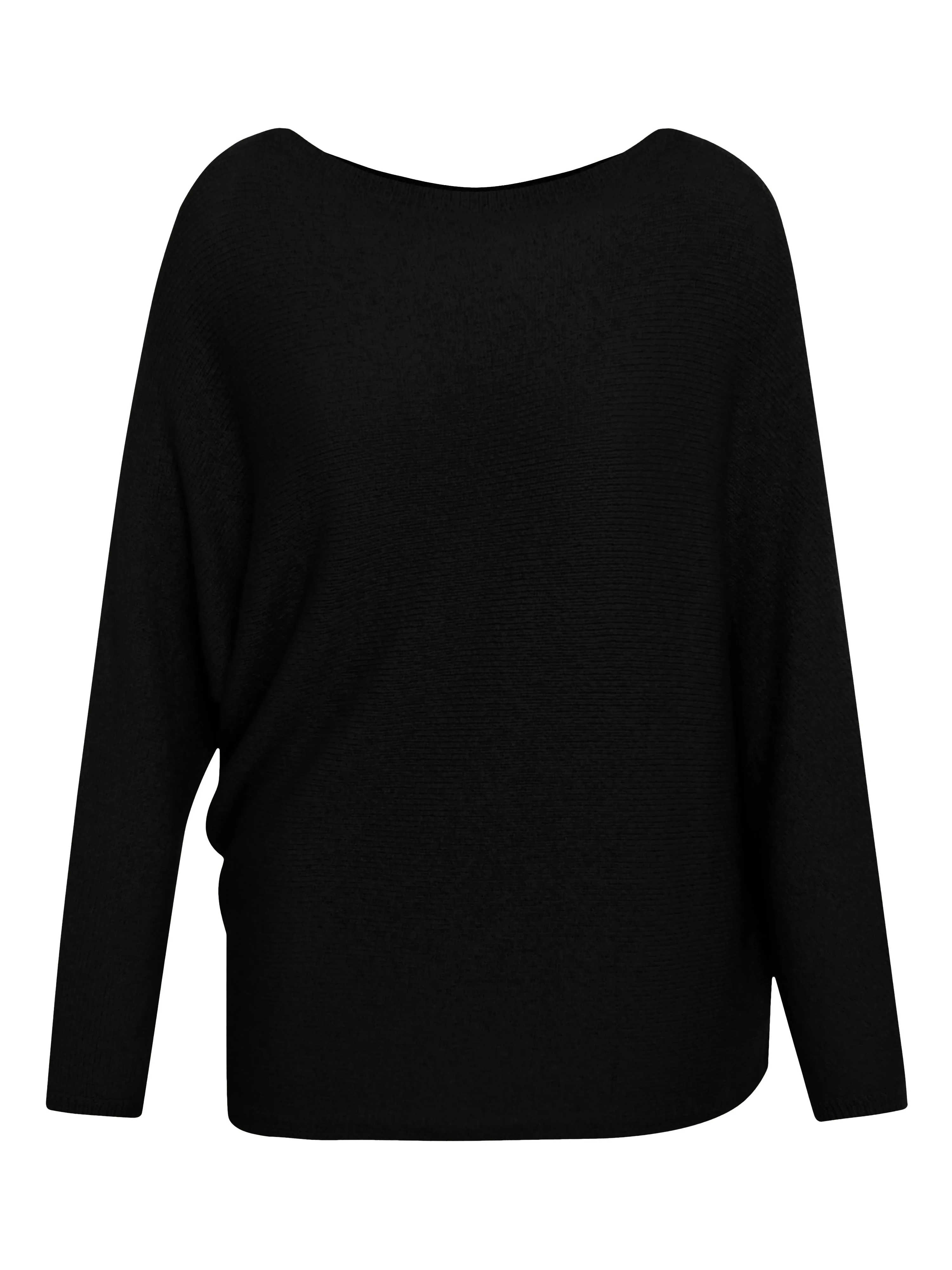 L/S ASYMMETRICAL DRAPE SWEATER