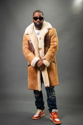 Men's Hunter Sheepskin Shearling Coat [Distressed]