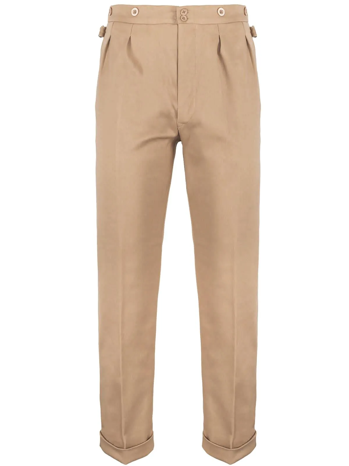 Midcentury Vintage Edwin High Waist Trousers in Caramac Beige