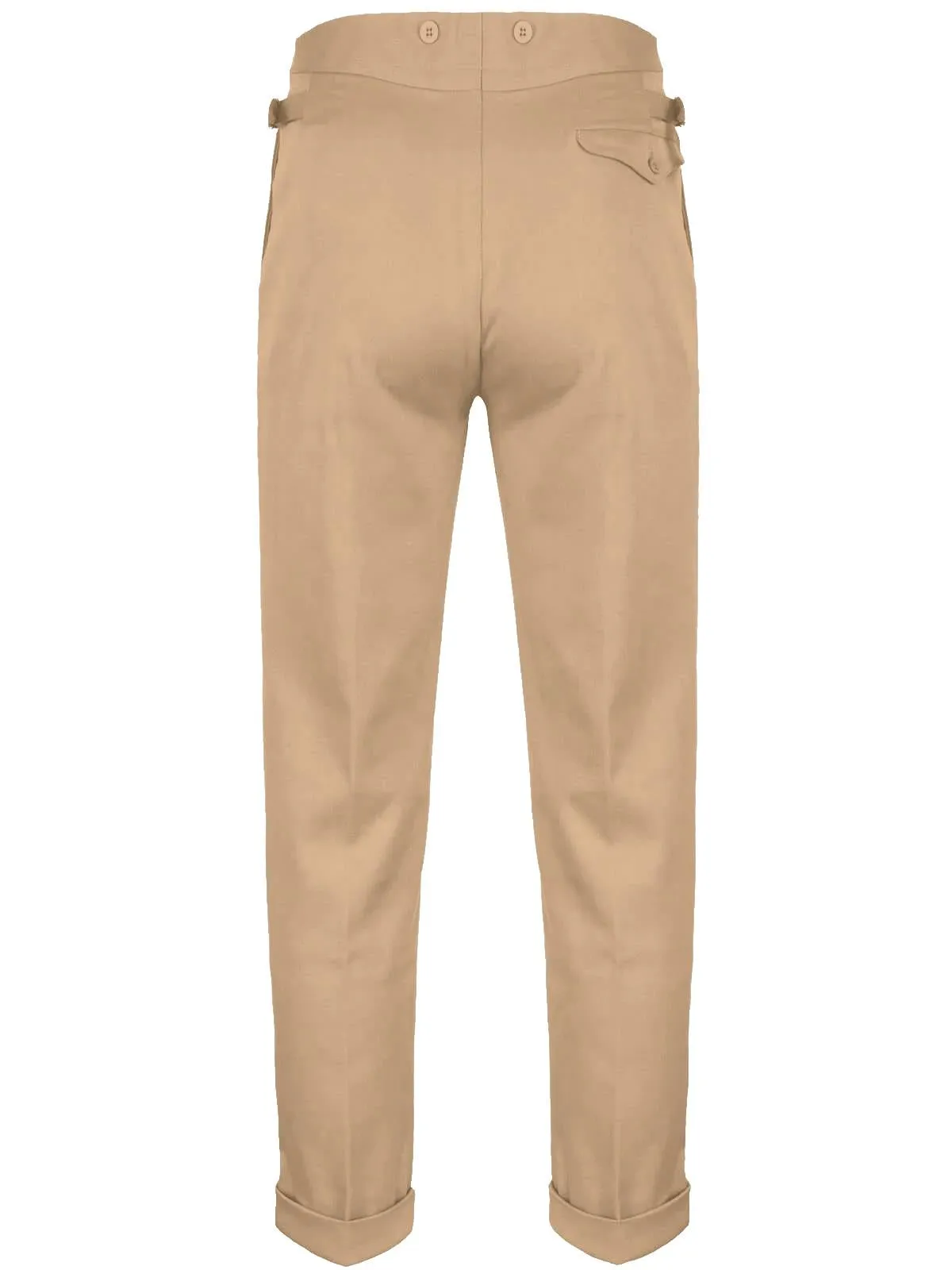 Midcentury Vintage Edwin High Waist Trousers in Caramac Beige