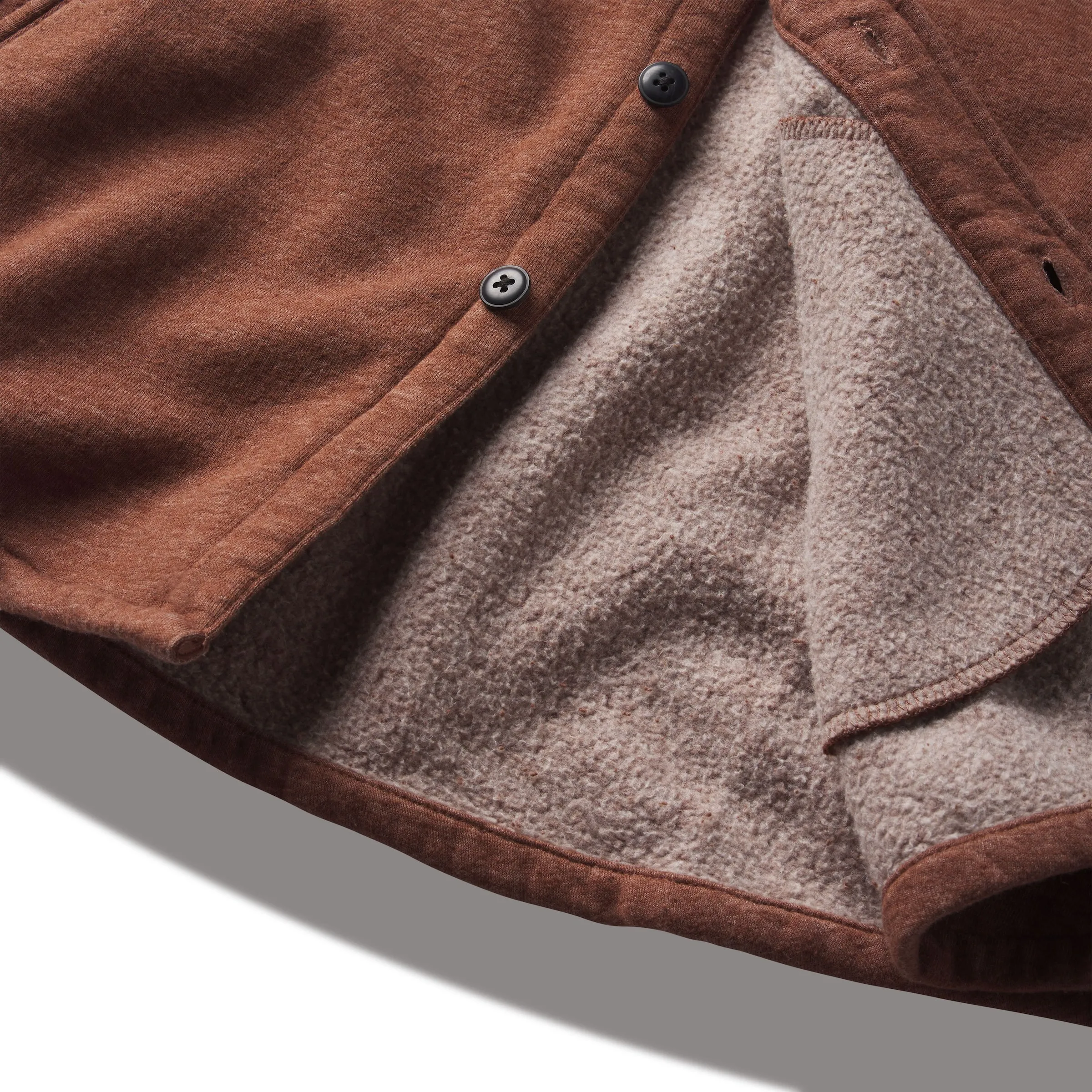 Nolan Marled Fleece CPO Shirt Jacket - Sugar Brown