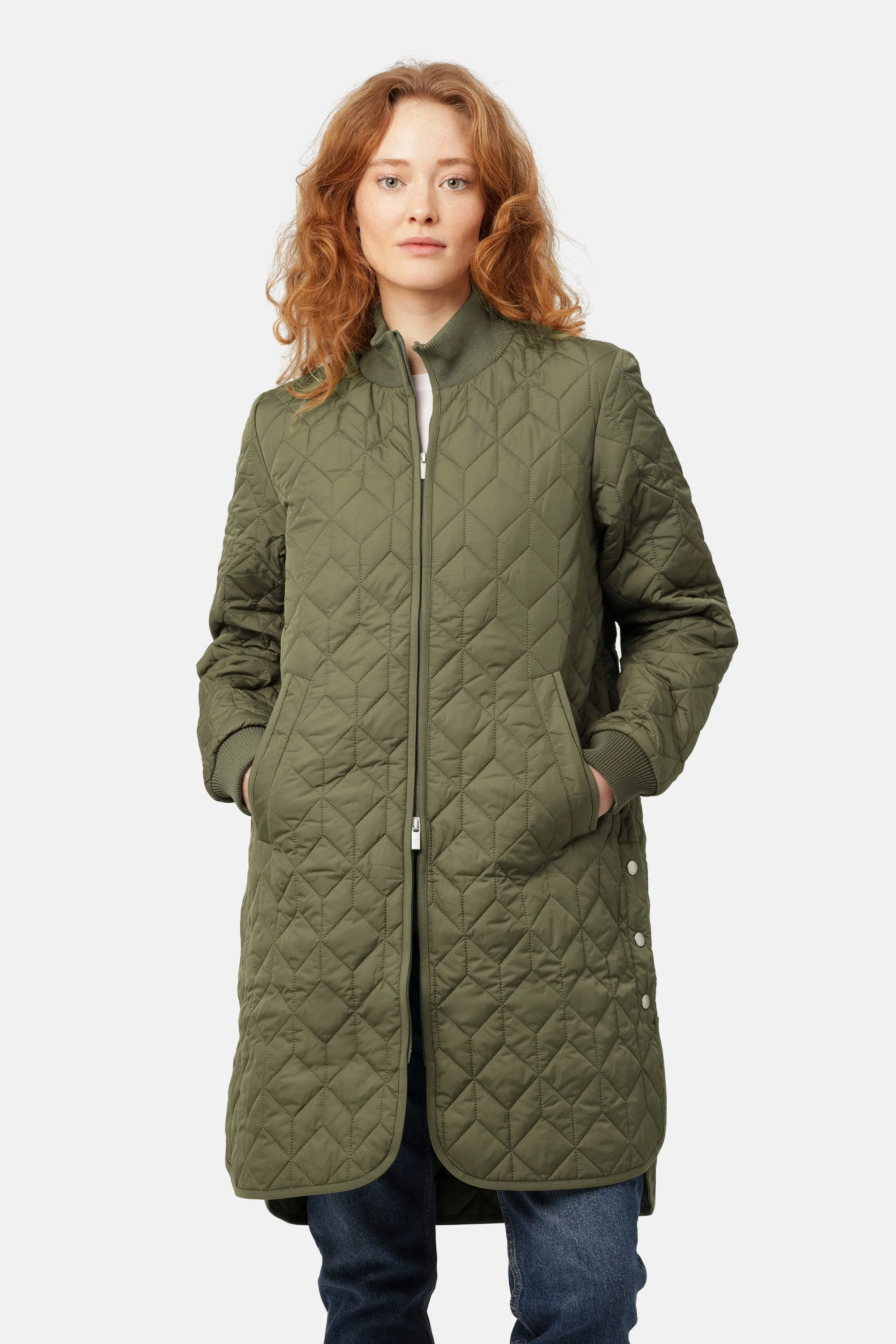 Padded Quilt Coat - Army