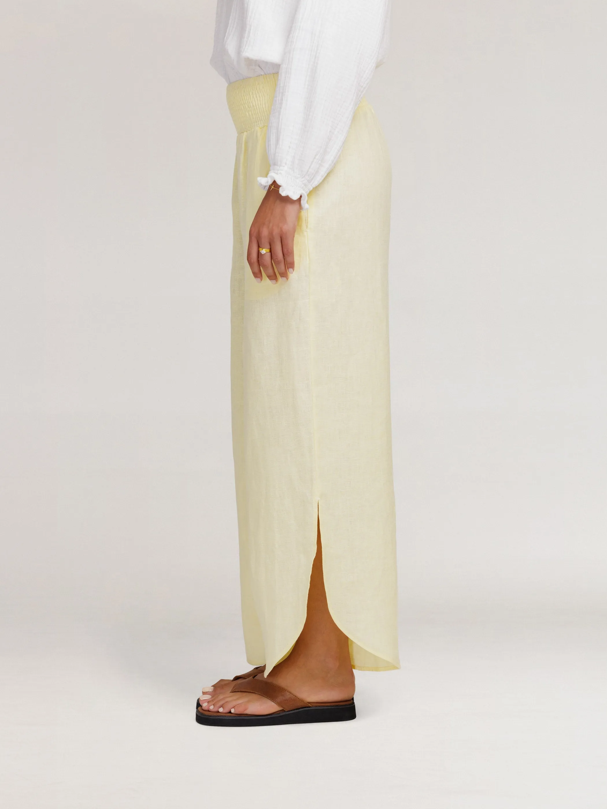 Siena Linen Pants Lemon