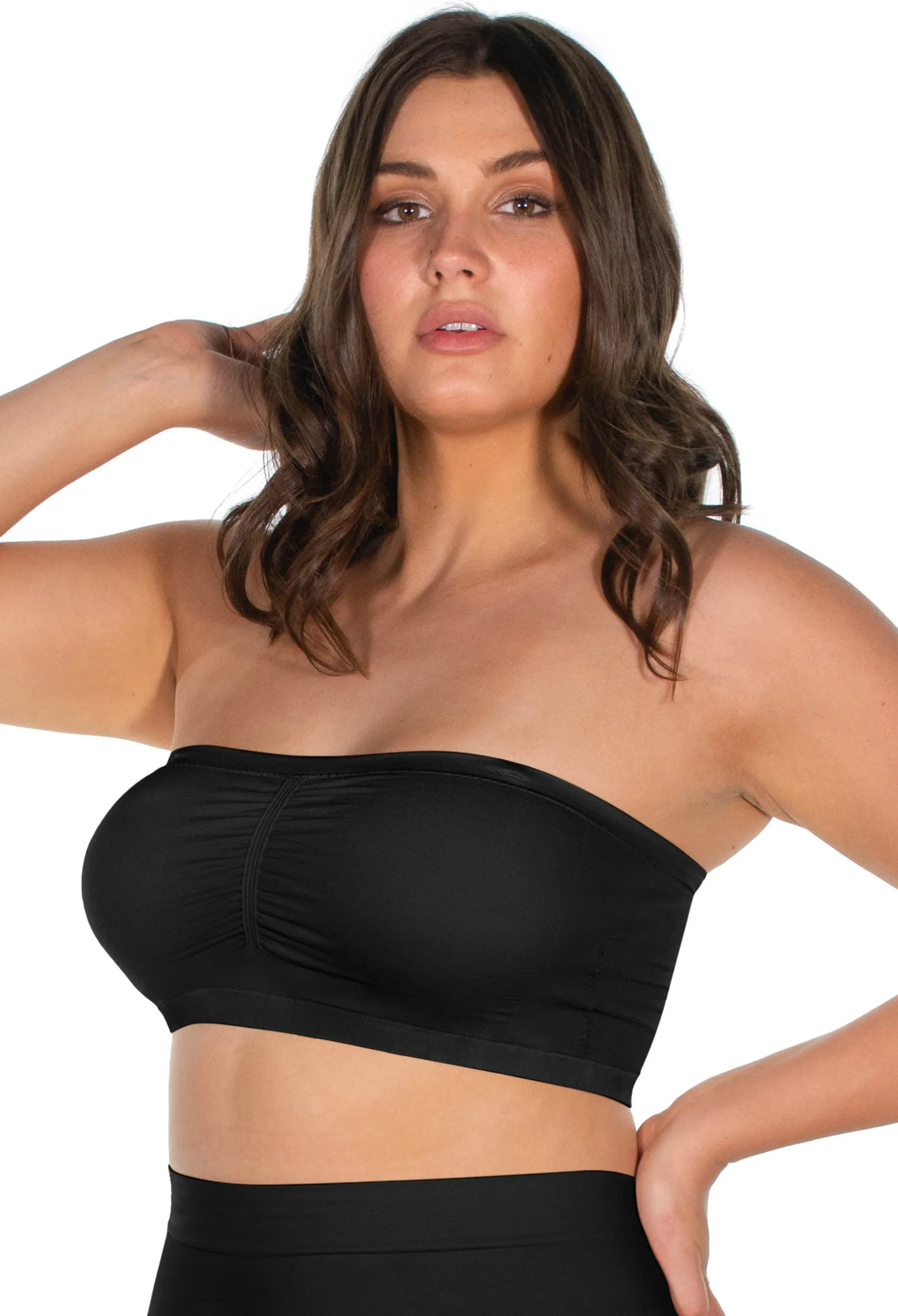 Strapless Support Bandeau with Rib Band