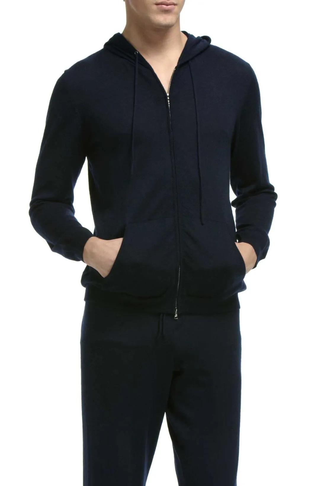 SUPERFINE CASHMERE ZIP UP HOODIE