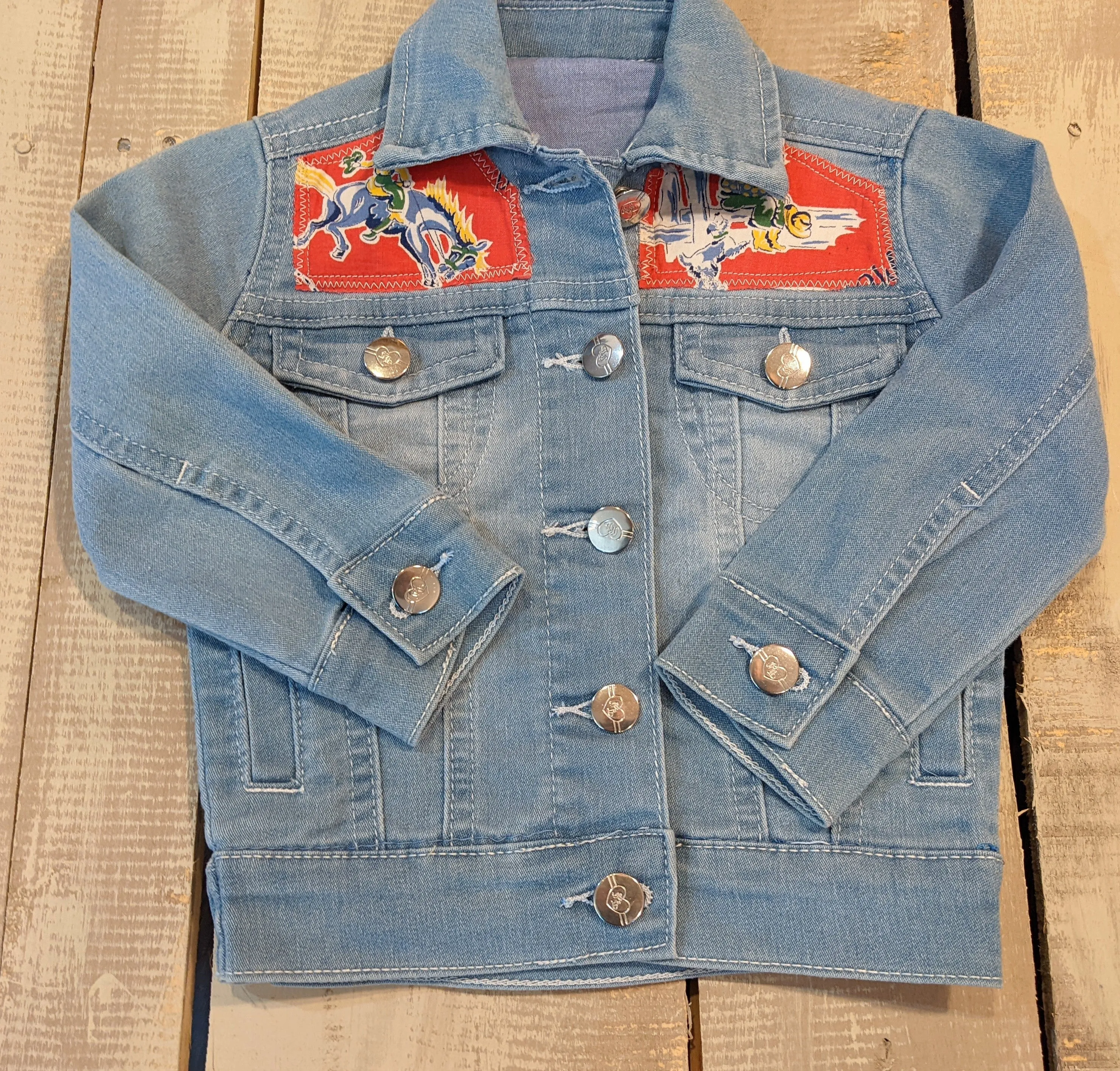 True Vintage Rodeo Fabric   Kids Jacket